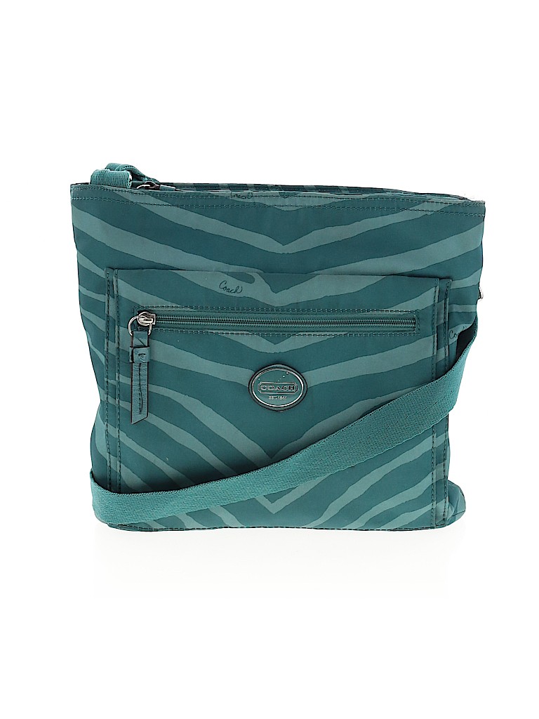 Coach Solid Teal Crossbody Bag One Size 74 off thredUP