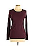 Caslon 100% Cotton Burgundy Long Sleeve T-Shirt Size L - photo 1