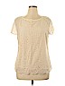 J. Crew Factory Store 100% Polyester Tan Short Sleeve Blouse Size 16 - photo 1