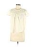 Monteau 100% Polyester Ivory Short Sleeve Blouse Size M - photo 1