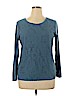 Ann Taylor 100% Cotton Blue Long Sleeve Top Size XL - photo 1