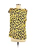 Banana Republic 100% Polyester Yellow Short Sleeve Blouse Size M - photo 2