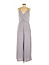 Lush 100% Polyester Gray Jumpsuit Size L - photo 1