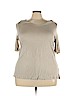 J.jill 100% Linen Tan Short Sleeve Top Size 3X - photo 1