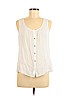 Papaya 100% Rayon White Sleeveless Blouse Size L - photo 1