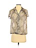 Charlotte Russe 100% Rayon Tan Short Sleeve Blouse Size S - photo 1