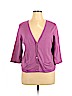 J.jill 100% Cotton Purple Cardigan Size XL - photo 1