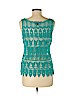 Fever 100% Cotton Teal Sleeveless Blouse Size M - photo 2