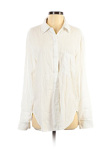 Side Stitch Long Sleeve Button-Down Shirt (view 1)