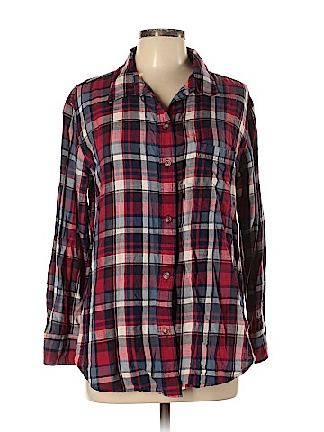 American Eagle Outfitters Long Sleeve Button-Down Shirt (view 1)