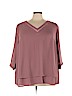 Magnolia Grace 100% Polyester Purple 3/4 Sleeve Blouse Size 3X - photo 1