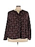 Croft & Barrow 100% Polyester Black Long Sleeve Blouse Size 3X - photo 1