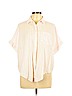 Madewell 100% Cotton Pink Short Sleeve Button-Down Shirt Size L - photo 1