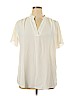 Unbranded Ivory Short Sleeve Blouse Size XL - photo 1