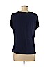 Half Moon by Modern Movement Blue Short Sleeve Top Size M - photo 2