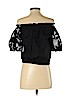 Who What Wear 100% Cotton Black Short Sleeve Blouse Size XS - photo 2