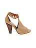 Steve Madden 100% Leather Tan Heels Size 7 - photo 1