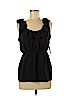 Assorted Brands 100% Polyester Black Short Sleeve Blouse Size M - photo 1