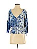 Free People Blue 3/4 Sleeve Top Size XS - photo 1