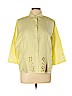 edward 100% Linen Yellow 3/4 Sleeve Button-Down Shirt Size L - photo 1