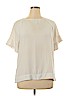 Banana Republic 100% Polyester White Short Sleeve Blouse Size L - photo 1