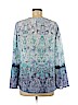 St. John's Bay Blue Long Sleeve Blouse Size M - photo 2