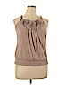 Mine 100% Rayon Tan Sleeveless Blouse Size L - photo 1