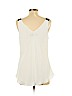 White House Black Market 100% Polyester White Sleeveless Blouse Size L - photo 2