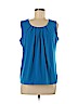 Black Label by Evan Picone Blue Sleeveless Top Size M - photo 1