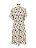 Ann Taylor LOFT 100% Polyester White Casual Dress Size L - photo 2