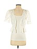 H&M White Short Sleeve Blouse Size 4 - photo 1