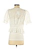 H&M White Short Sleeve Blouse Size 4 - photo 2