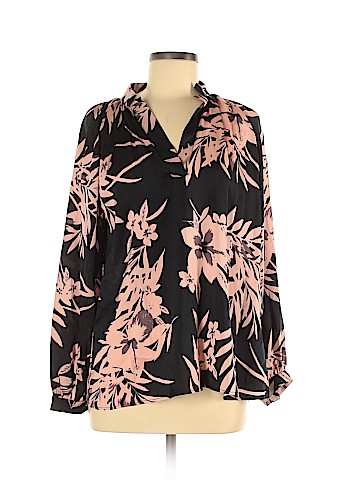 Tucker Long Sleeve Silk Top (view 1)