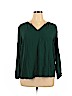 Old Navy 100% Rayon Green Long Sleeve Blouse Size XL - photo 1