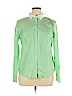 Talbots 100% Cotton Green Long Sleeve Button-Down Shirt Size 16 - photo 1