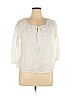 LC Lauren Conrad 100% Cotton White 3/4 Sleeve Blouse Size XL - photo 1