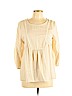 Stevie Hender 100% Cotton Tan Long Sleeve Blouse Size L - photo 1