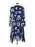 White House Black Market 100% Polyester Blue Casual Dress Size 14 - photo 2