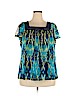 Apt. 9 100% Nylon Blue Short Sleeve Top Size 2X - photo 1