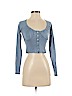 Me To We Blue Long Sleeve Top Size XS - photo 1