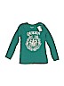 The Children's Place 100% Cotton Teal Long Sleeve T-Shirt Size 4 - photo 1