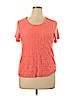 Croft & Barrow 100% Cotton Orange Short Sleeve Blouse Size L - photo 1