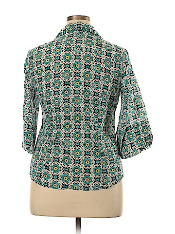 Ann Taylor LOFT Outlet 3/4 Sleeve Button-Down Shirt (view 2)