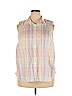 Lands' End 100% Supima Cotton Pink Sleeveless Button-Down Shirt Size 18w - photo 1