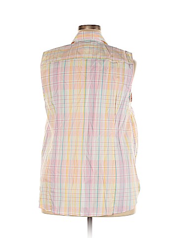 Lands' End Sleeveless Button-Down Shirt (view 2)