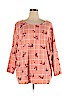 PIPHANY Pink 3/4 Sleeve Top Size XL - photo 1