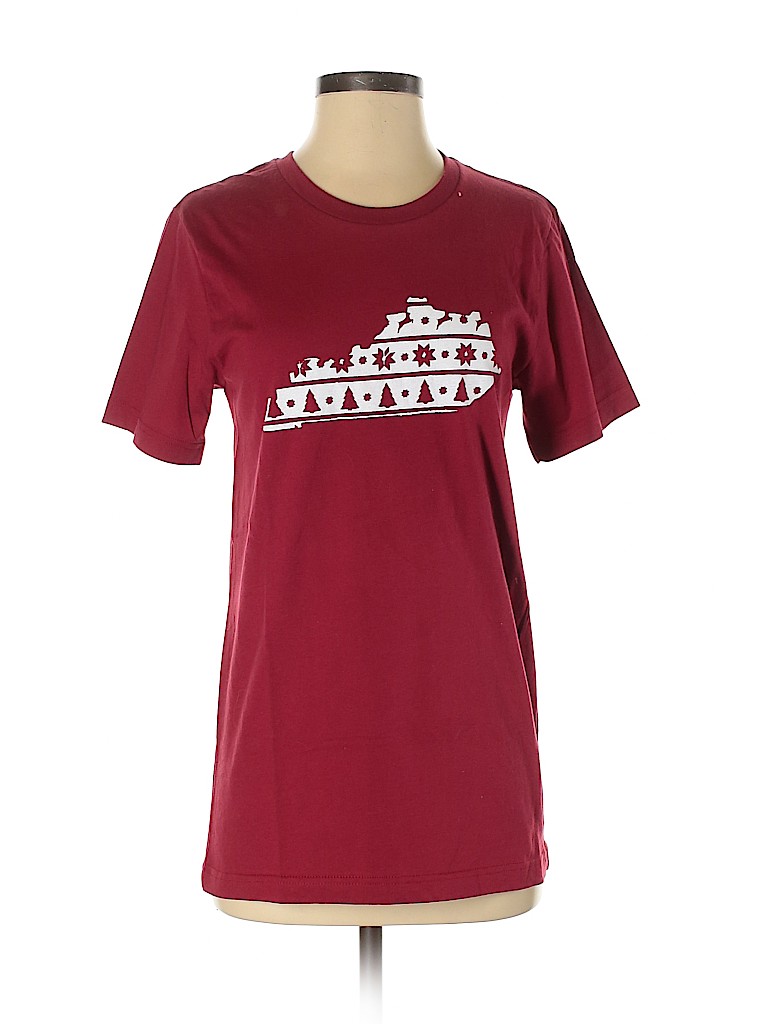Canvas 100% Cotton Red Short Sleeve T-Shirt Size S - photo 1