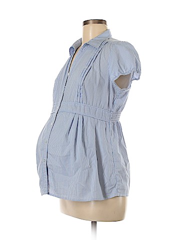 Motherhood Short Sleeve Button-Down Shirt (view 1)
