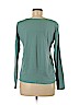 Ann Taylor LOFT Outlet 100% Cotton Green Long Sleeve T-Shirt Size M - photo 2