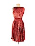 Halston Heritage 100% Polyester Red Cocktail Dress Size 6 - photo 2